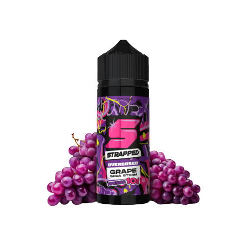 Strapped Longfill - Grape Soda Storm - Overdosed 10ml Aroma in 120ml Flasche