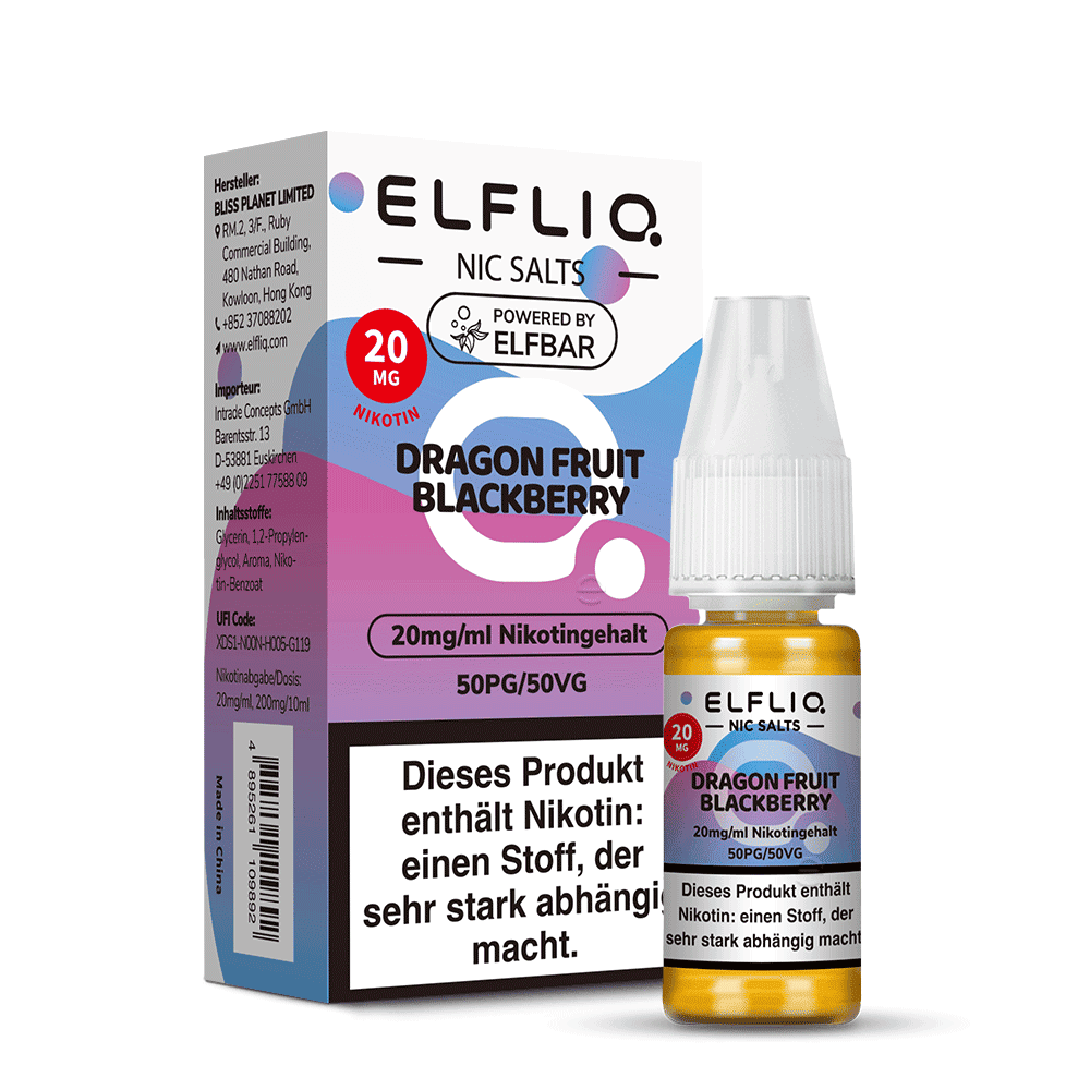 Elfliq by Elfbar Nikotinsalz - Dragon Fruit Blackberry - Liquid 20mg 10ml