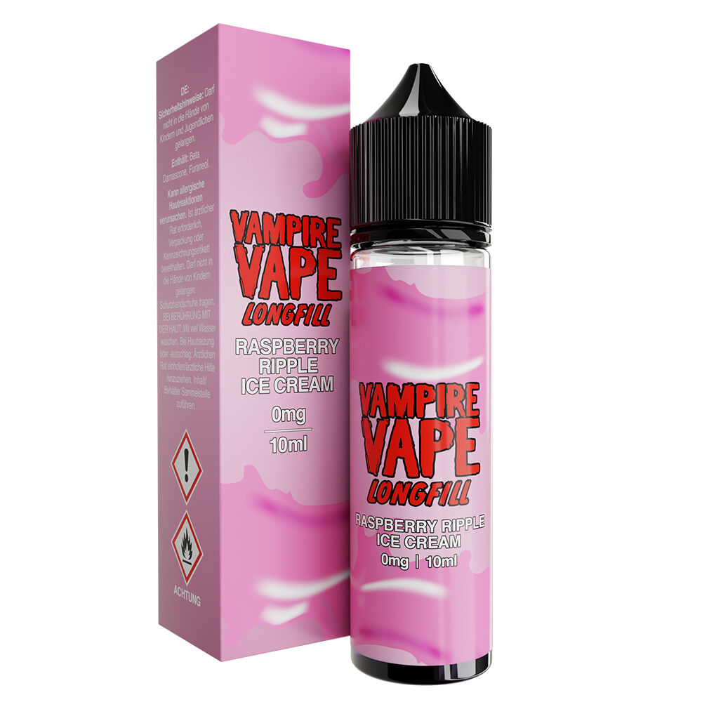 Vampire Vape Longfill - Raspberry Ripple Ice Cream - 10ml Aroma in 60ml Flasche Vampire Vape Longfill - Raspberry Ripple Ice Cream - 10ml Aroma in 60ml Flasche