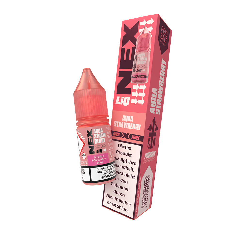 Nex Liq Nikotinsalz - Aqua Strawberry - 0mg Liquid 10ml