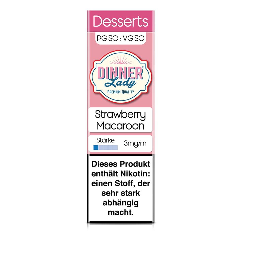 Dinner Lady Liquid - Strawberry Macaroon - 50/50 10ml 3mg