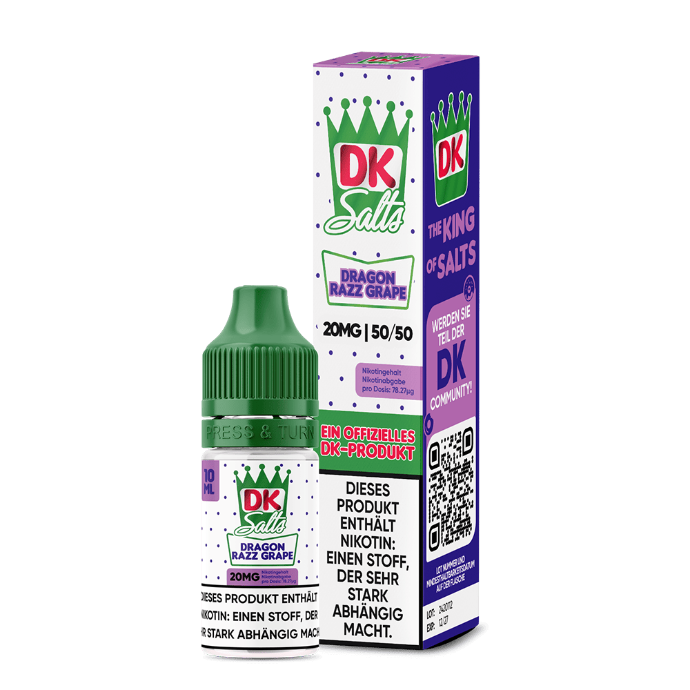 DK Salts Nikotinsalz - Dragon Razz Grape - Liquid 20mg 10ml