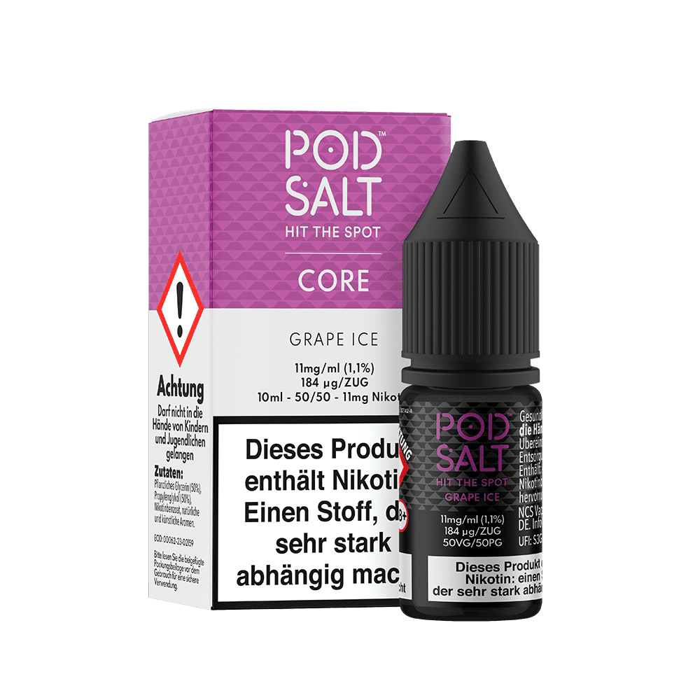 Pod Salt Core Nikotinsalz - Grape Ice - Liquid 11mg 10ml