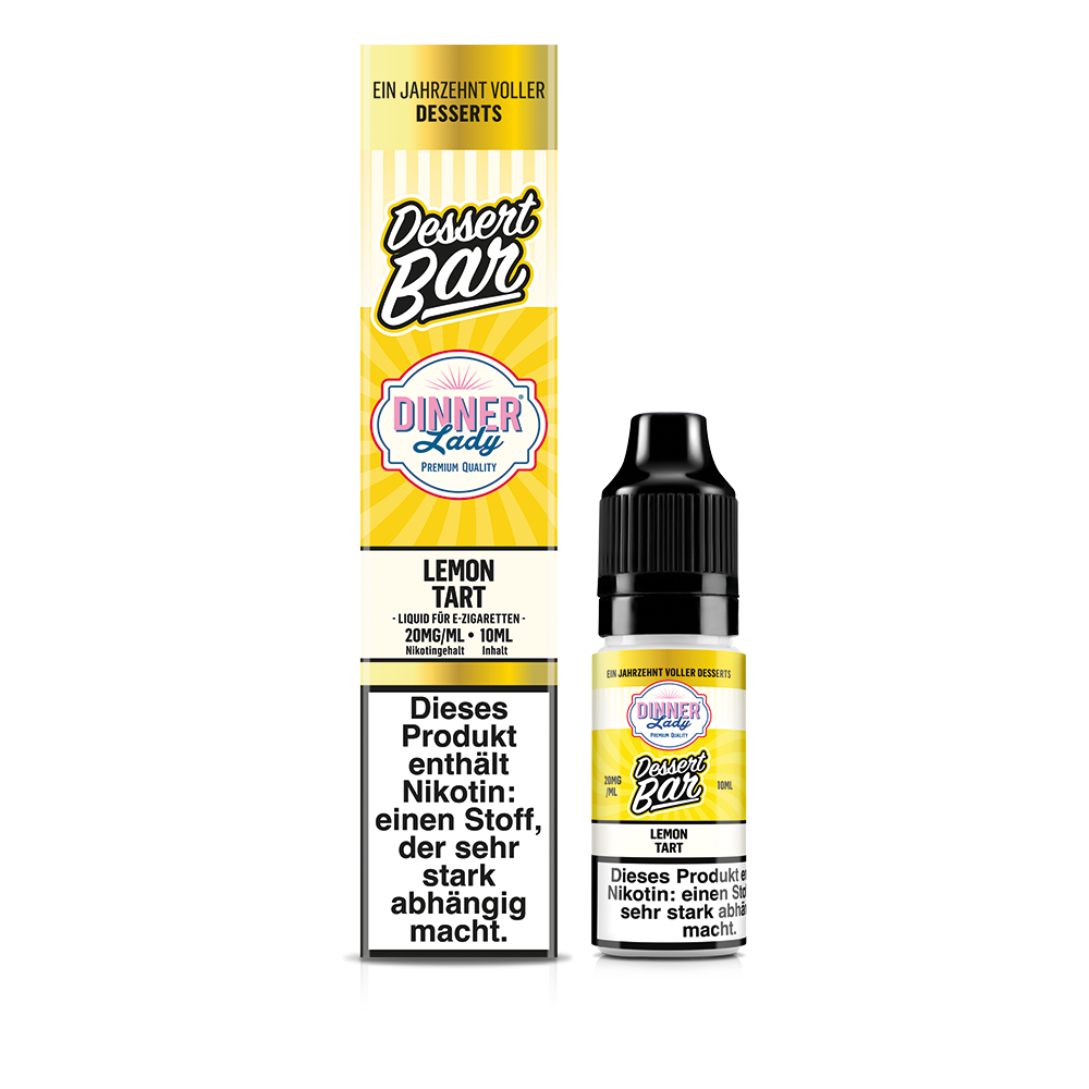 Dinner Lady Nikotinsalz - Lemon Tart - 50/50 10ml Liquid 20mg Dinner Lady Nikotinsalz - Lemon Tart - 50/50 10ml Liquid 20mg