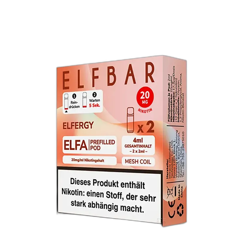 2x Elfbar Elfa Einweg Pod - Elfstorm (Elfergy) - 20mg Nikotinsalz 2ml