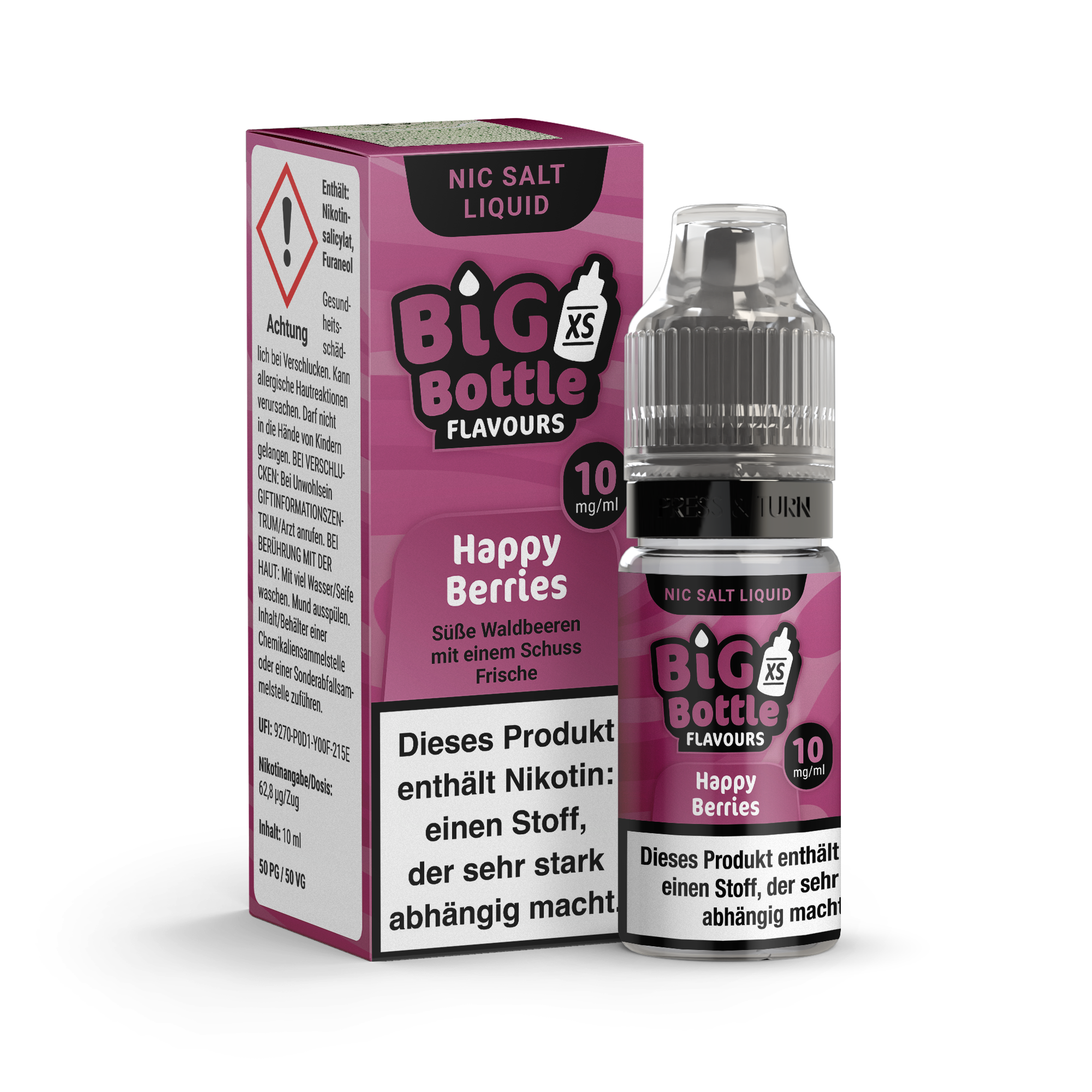 Big Bottle Flavours - Happy Berries - 10ml 10mg Nikotinsalz