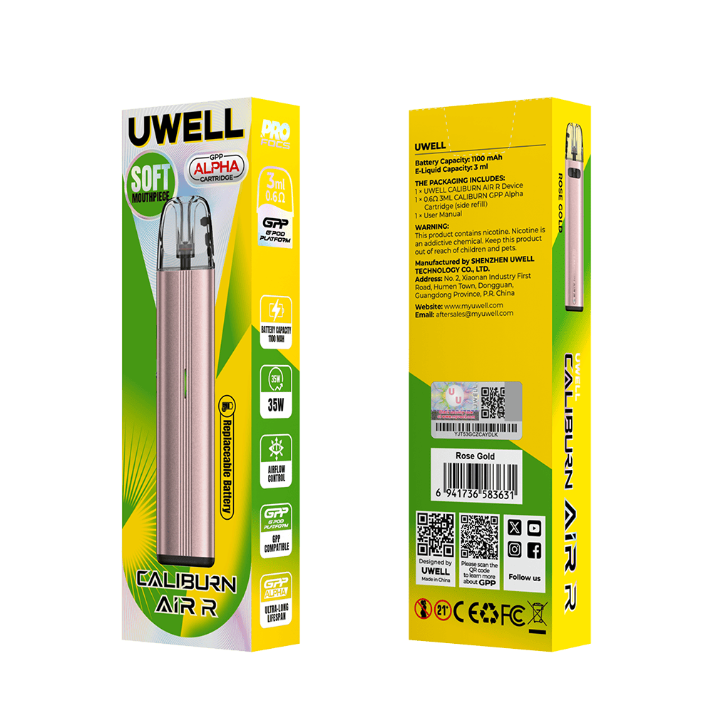 Uwell Caliburn Air R Kit Rose Gold Verpackung