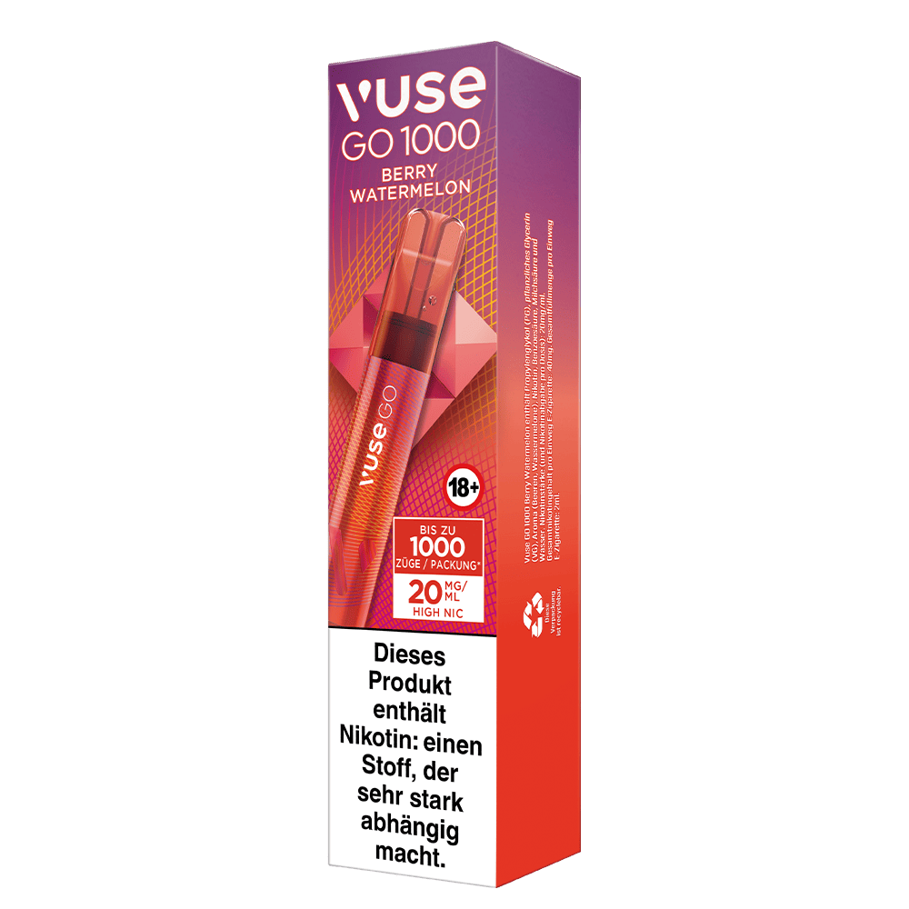 Vuse GO 1000 Berry Watermelon 20mg Einweg E-Zigarette Vuse GO 1000 Berry Watermelon 20mg Einweg E-Zigarette