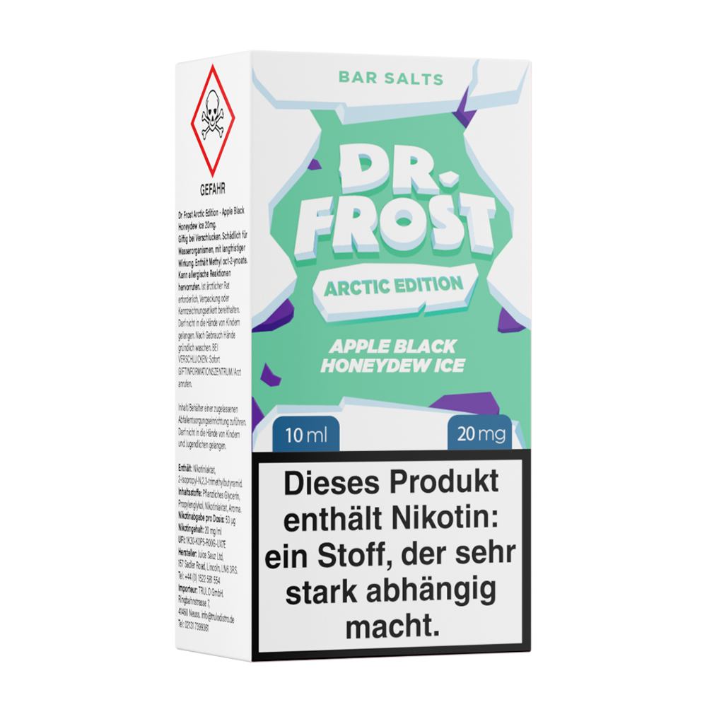 Dr. Frost Nikotinsalz - Apple Black Honeydew Ice - Liquid 20mg 10ml Flasche