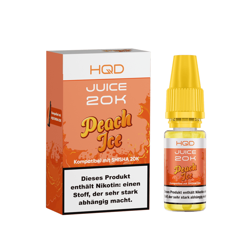 HQD Juice 20K Nikotinsalz - Peach Ice - 10ml Liquid 3mg