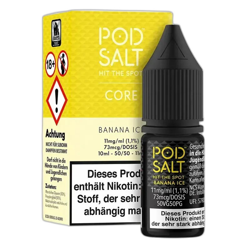 Pod Salt Core Nikotinsalz - Banana Ice - 10ml Liquid 11mg