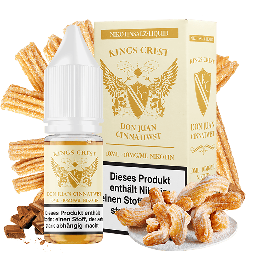 Kings Crest Nikotinsalz - Don Juan Cinnatwist - 10ml Liquid 10mg Kings Crest Nikotinsalz - Don Juan Cinnatwist - 10ml Liquid 10mg