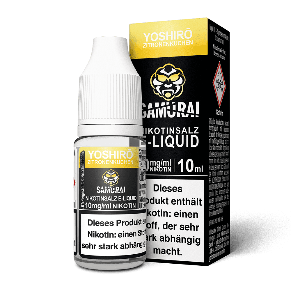 Samurai Nikotinsalz - Yoshiro Zitronenkuchen - Liquid 10mg 10ml