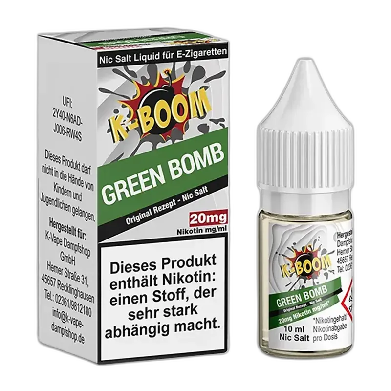 K-Boom Green Bomb Nic Salt 20mg 10ml