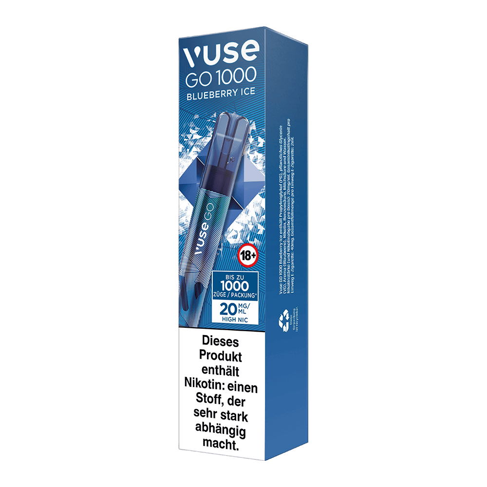Vuse GO 1000 Blueberry Ice 20mg Einweg E-Zigarette | 20 mg | VU5803 Vuse GO 1000 Blueberry Ice 20mg Einweg E-Zigarette | 20 mg | VU5803