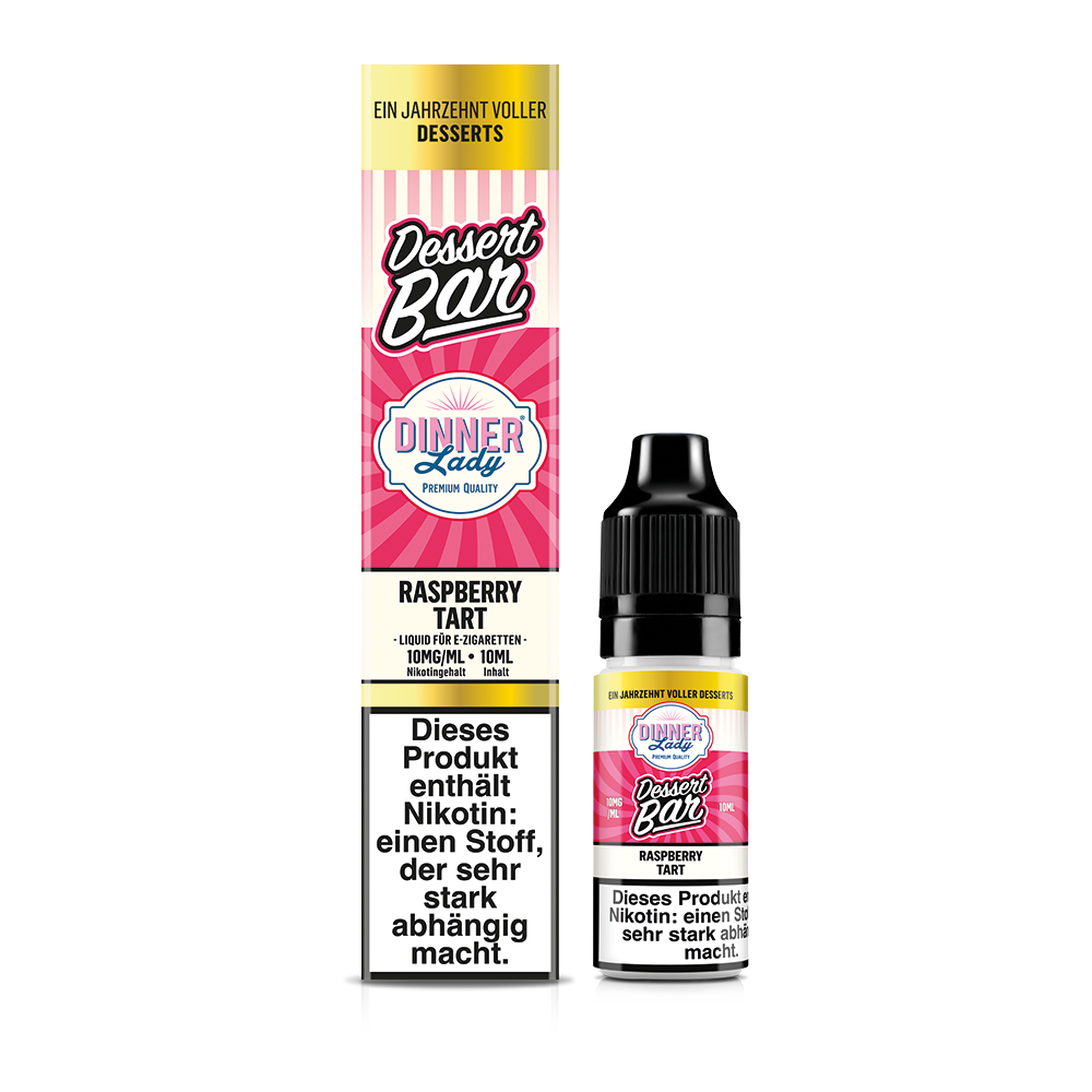 Dinner Lady Nikotinsalz - Raspberry Tart - 50/50 10ml Liquid 10mg Dinner Lady Nikotinsalz - Raspberry Tart - 50/50 10ml Liquid 10mg