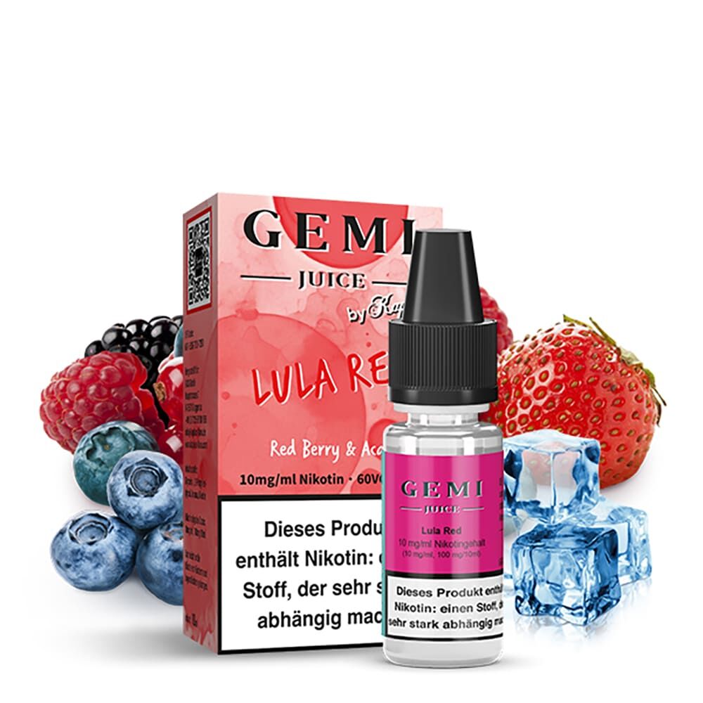 Gemi Juice Nikotinsalz - Lula Red - 10mg Liquid 10ml