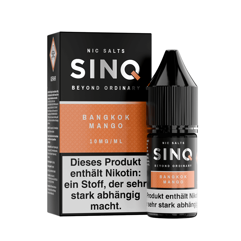 SINQ Nikotinsalz - Bangkok Mango - 10ml Liquid 10mg SINQ Nikotinsalz - Bangkok Mango - 10ml Liquid 10mg
