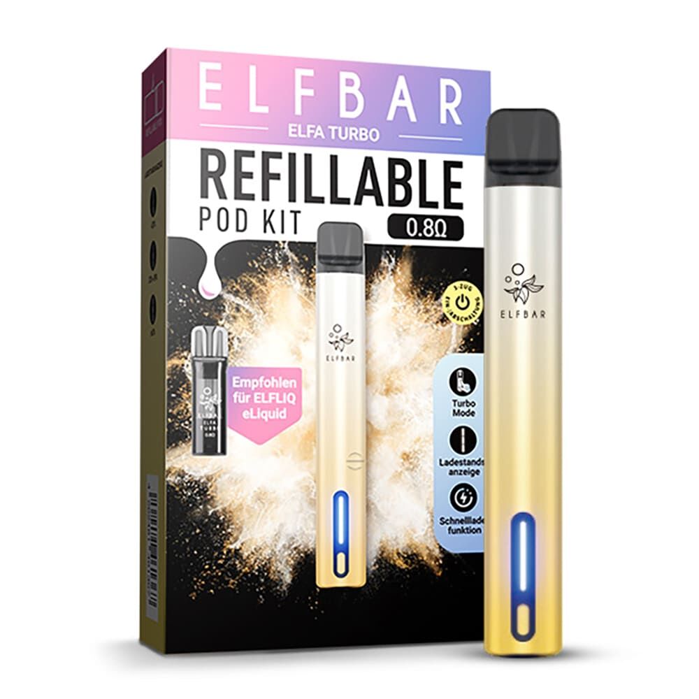 Elfbar Elfa Turbo Refillable Pod Kit Aurora-Gold