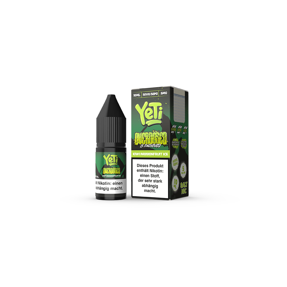Yeti Nikotinsalz - Kiwi Passionsfruit Ice - Overdosed 10ml Liquid 5mg