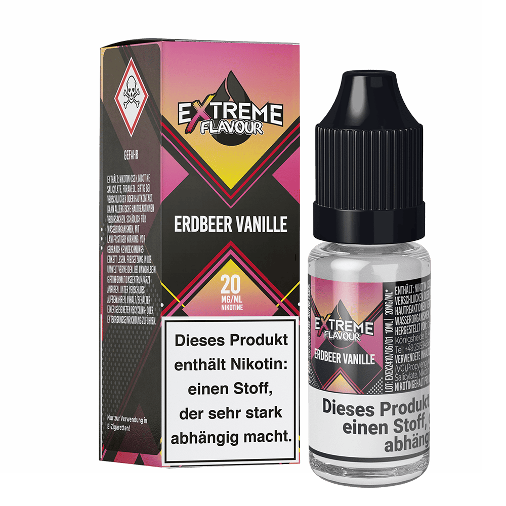 Extreme Flavour - Erdbeer Vanille - 20mg 10ml Hybrid-Nikotinsalzliquid