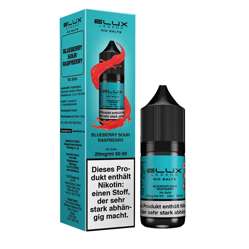 Elux Nikotinsalz - Blueberry Sour Raspberry - Liquid 10mg 10ml