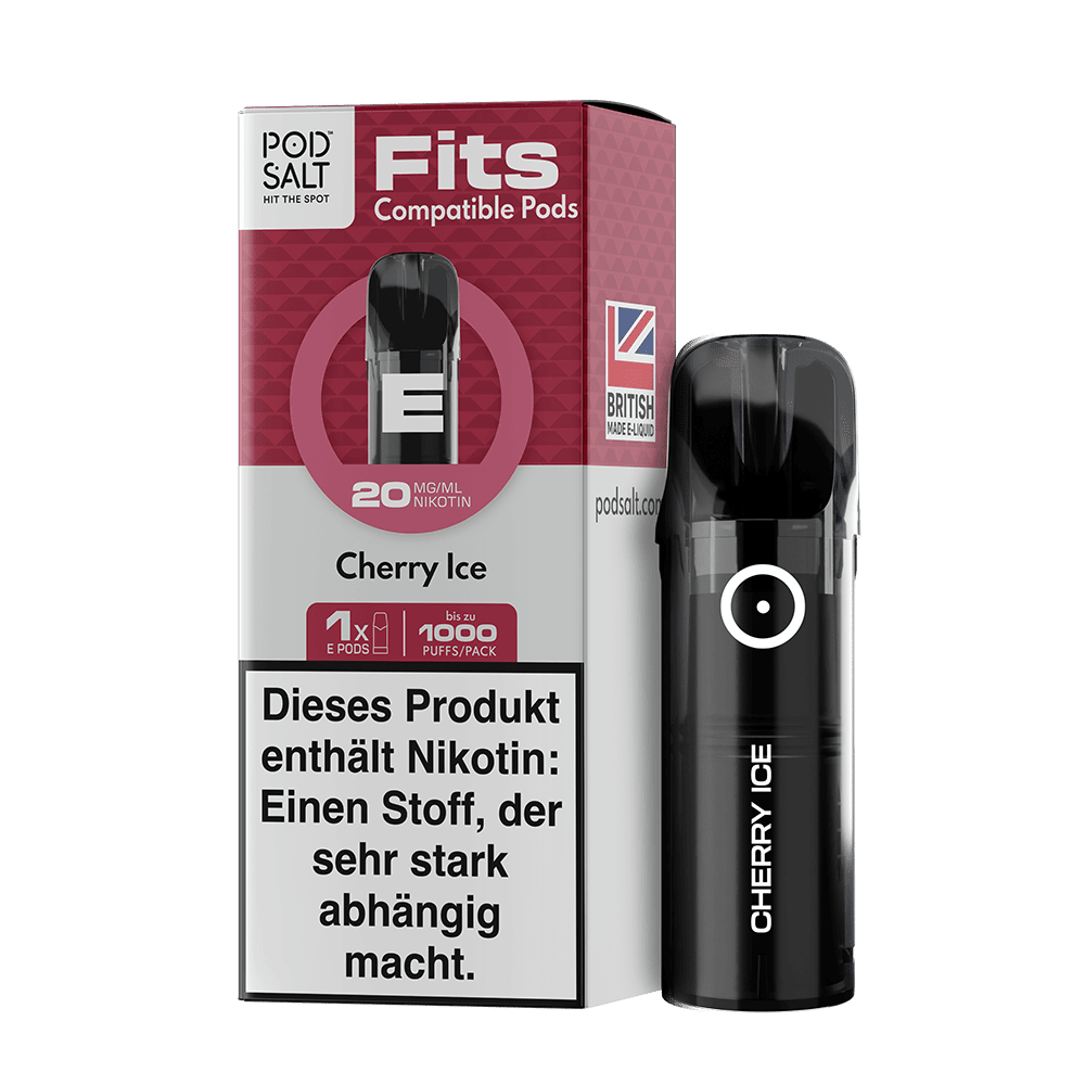 3x Pod Salt Fits Pods Einweg Pod - Cherry Ice - 20mg Nikotinsalz 2ml