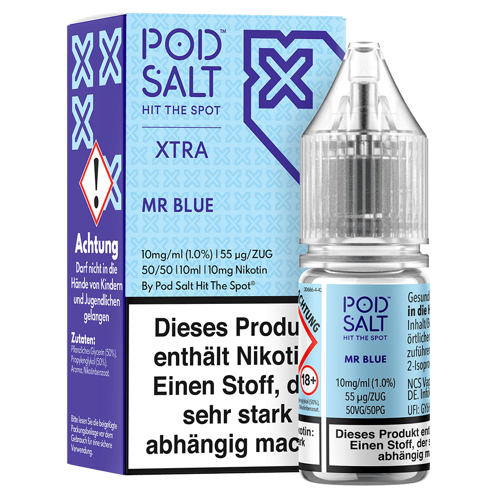 Pod Salt Xtra Nikotinsalz - Mr Blue - Liquid 10mg 10ml