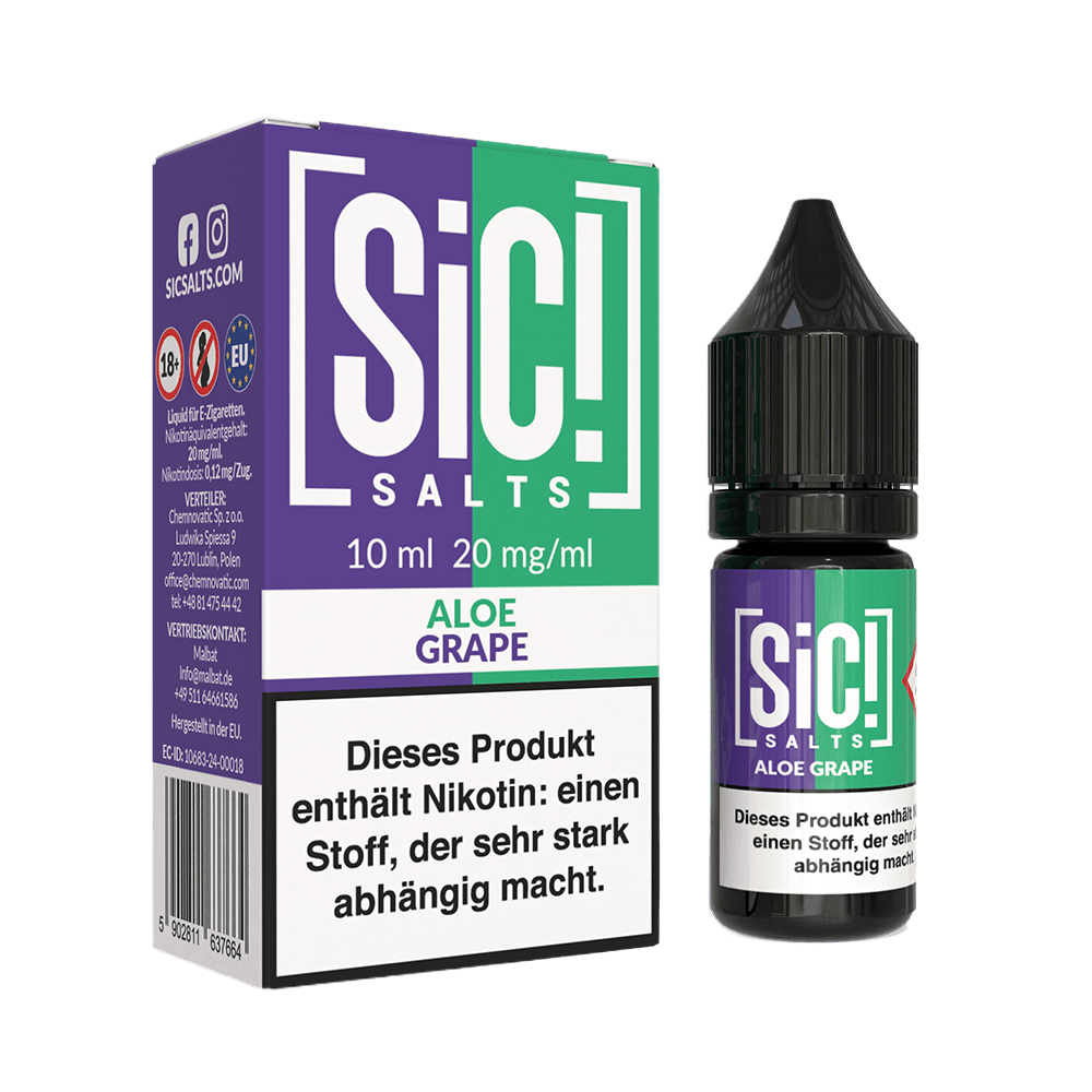 SIC Nikotinsalz - Aloe Grape -10ml Liquid 20mg