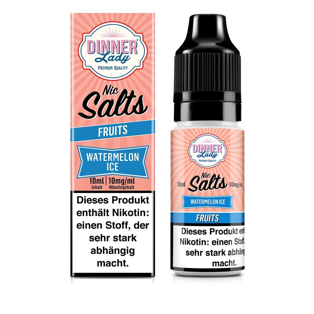 Dinner Lady Nikotinsalz - Watermelon Ice - 50/50 10ml Liquid 10mg Dinner Lady Nikotinsalz - Watermelon Ice - 50/50 10ml Liquid 10mg