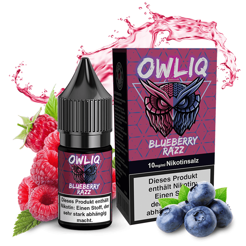OWLIQ Nikotinsalz - Blue Razz - 10ml Liquid 10mg