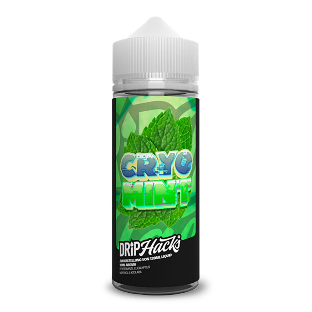 Drip Hacks Longfill - Cryo Mint - 10ml Aroma in 120ml Flasche