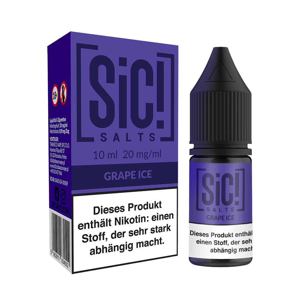 SIC Nikotinsalz - Grape Ice -10ml Liquid 20mg
