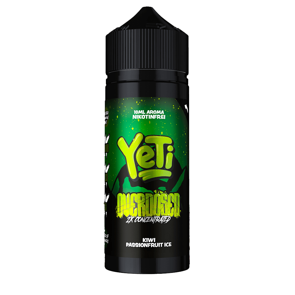 Yeti Longfill - Kiwi Passionfruit Ice - Overdosed 10ml Aroma in 120ml Flasche