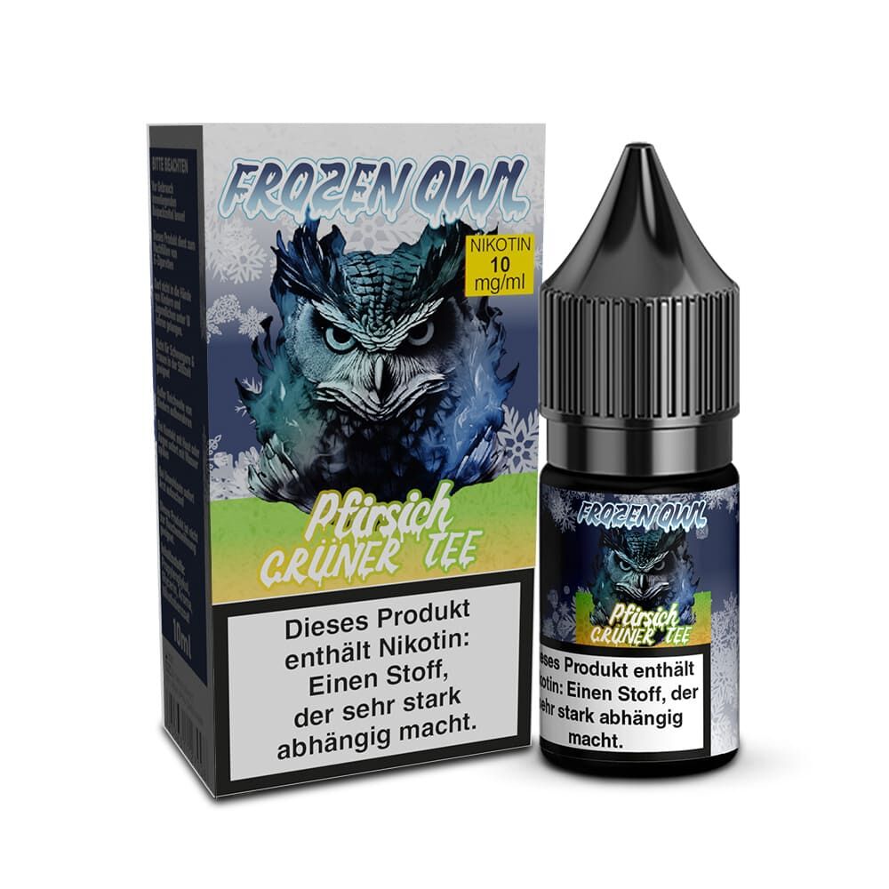 Frozen OWL Nikotinsalz - Pfirsich Grüner Tee - 10ml Liquid 10mg