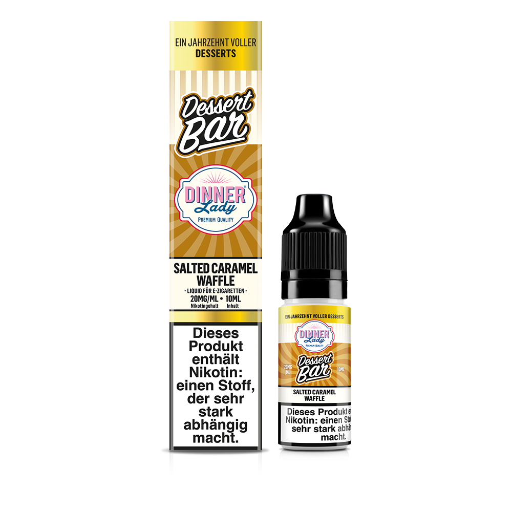 Dinner Lady Nikotinsalz - Salted Caramel Waffle - 50/50 10ml Liquid 20mg Dinner Lady Nikotinsalz - Salted Caramel Waffle - 50/50 10ml Liquid 20mg