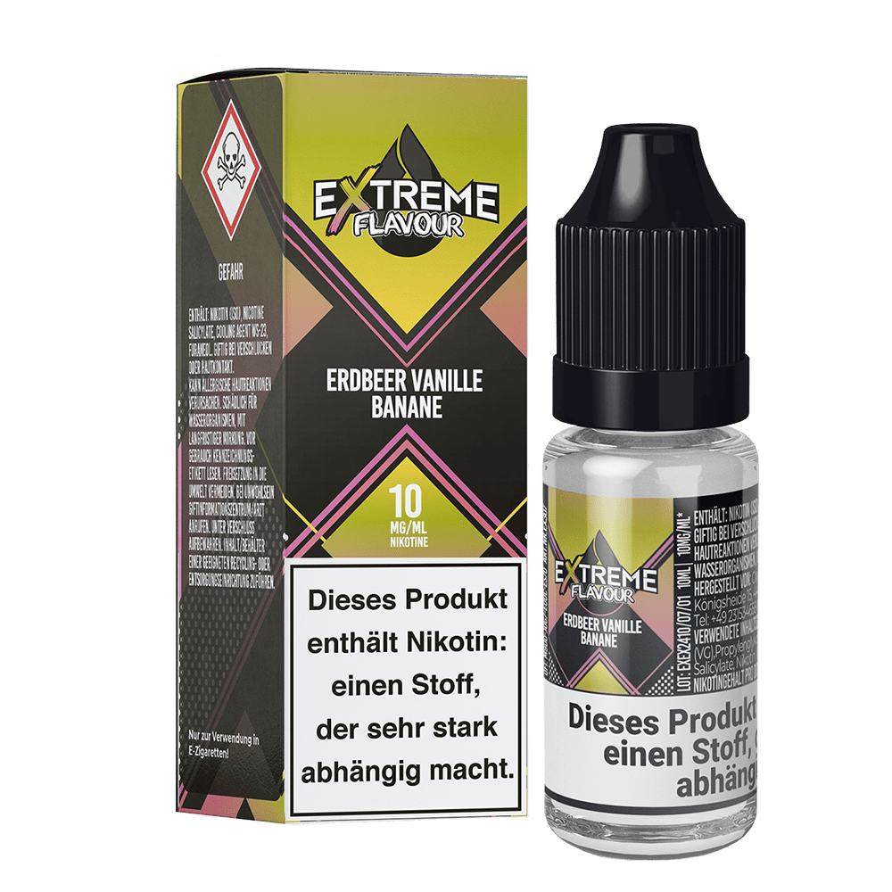 Extreme Flavour - Erdbeer Vanille Banane - 10mg 10ml Hybrid-Nikotinsalzliquid