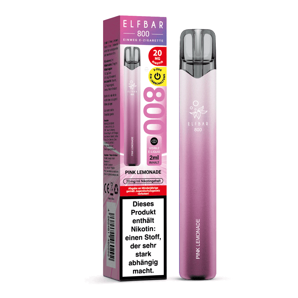 Elfbar 800 Einweg E-Zigarette - Pink Lemonade - 20mg