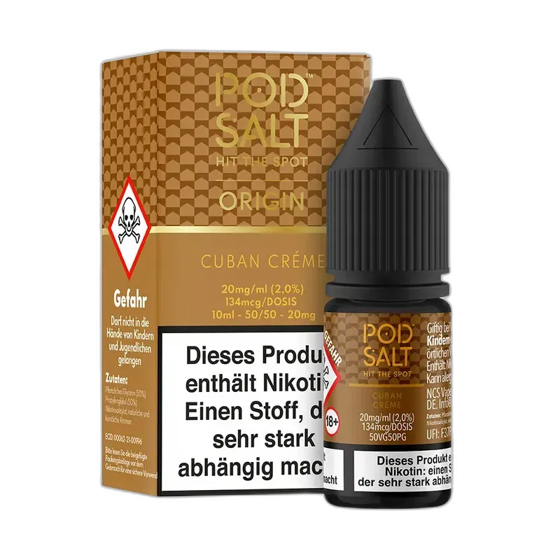Pod Salt Origin Nikotinsalz - Bano Creme - 10ml Liquid 20mg