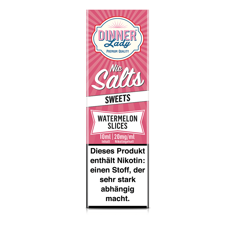 Dinner Lady Nikotinsalz - Watermelon Slices - 50/50 10ml Liquid 20mg