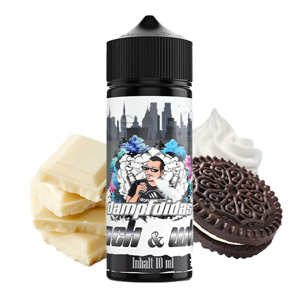 Dampfdidas Longfill - Black & White - 10ml Aroma in 120ml Flasche