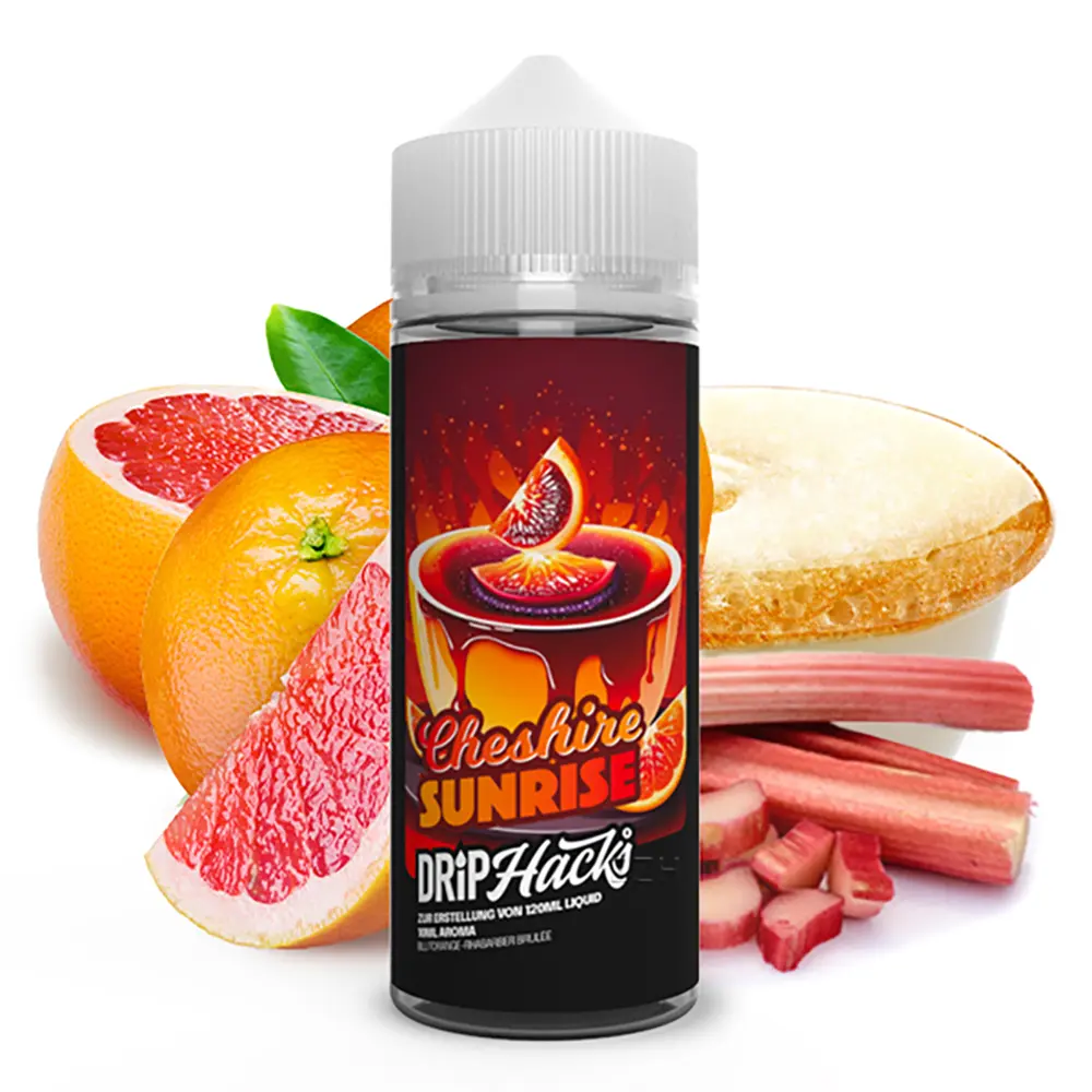 Drip Hacks Longfill - Cheshire Sunrise - 10ml Aroma in 120ml Flasche