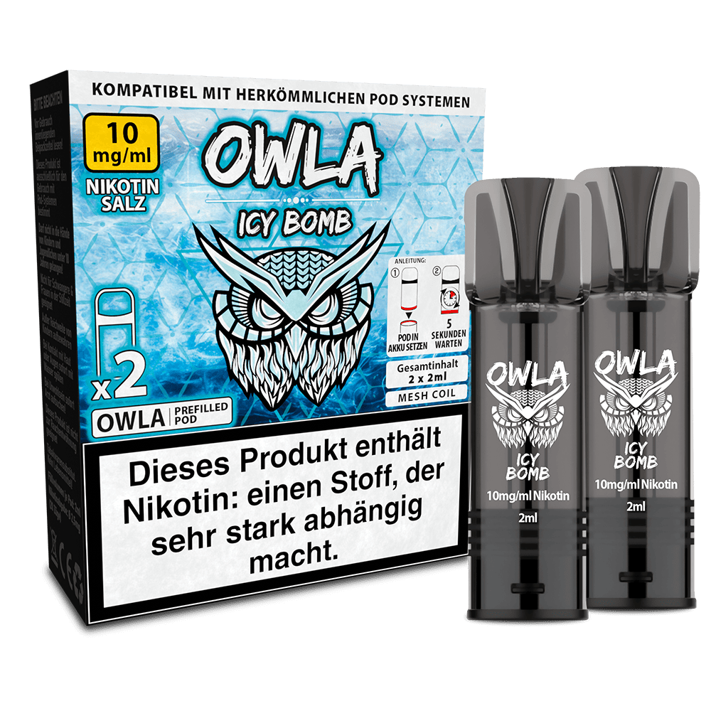 2x OWLA Einweg Pod - Icy Bomb - 10mg Nikotinsalz 2ml