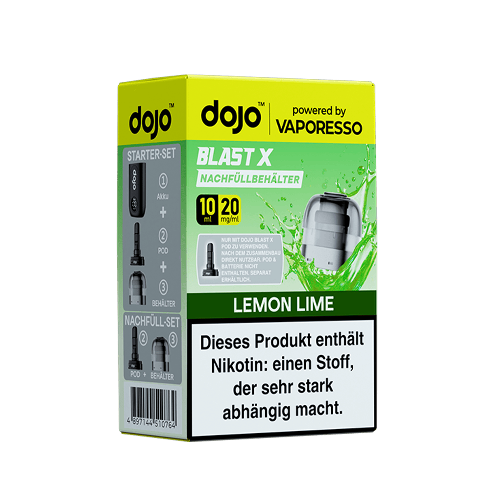 Vaporesso dojo Blast X Einweg Pod - Lemon Lime - 20mg Nikotinsalz 10ml