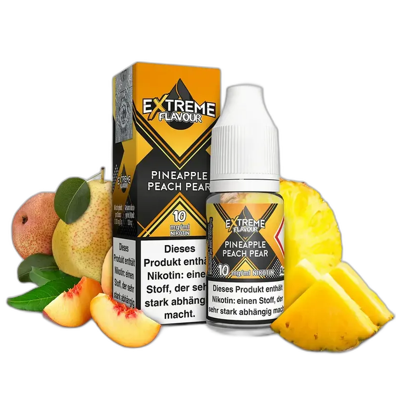 Extreme Flavour - Pineapple Peach Pear - Overdosed Liquid 10mg 10ml HYBRID NICSALT
