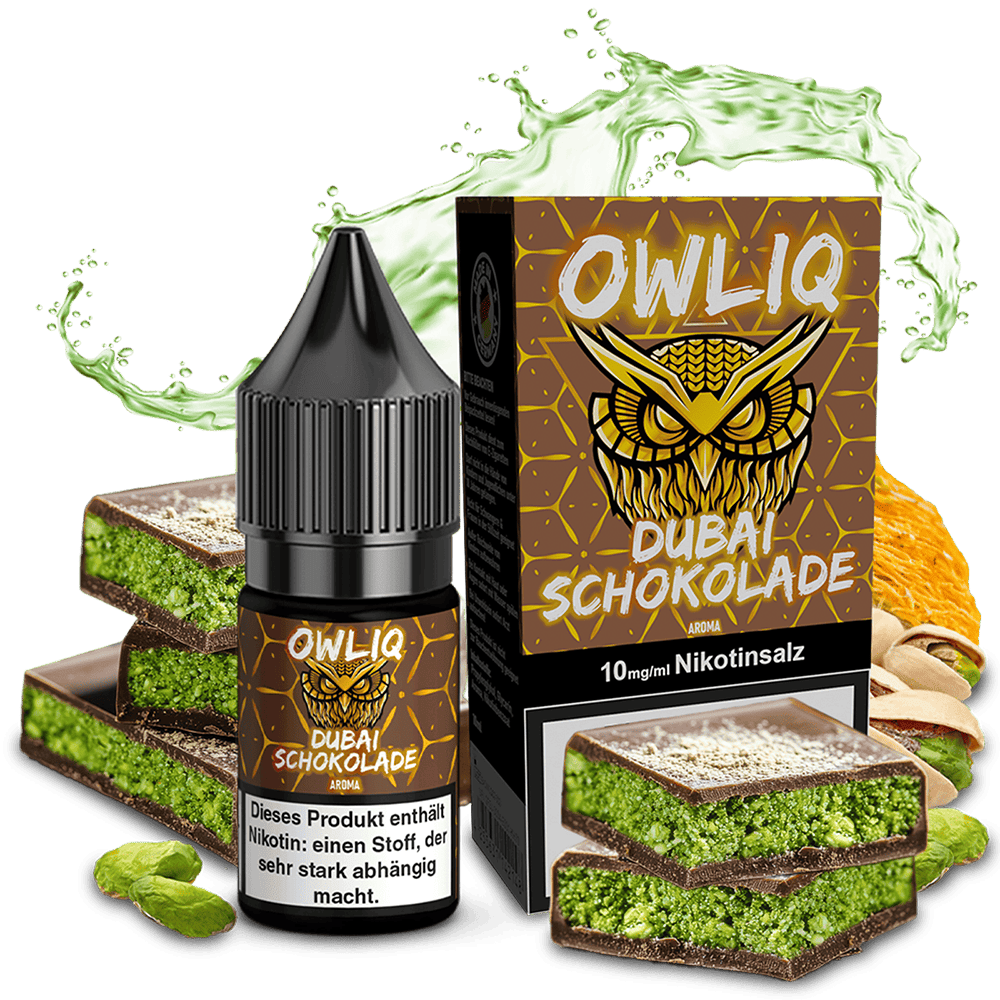 OWLIQ Nikotinsalz - Dubai Schokolade - 10ml Liquid 10mg