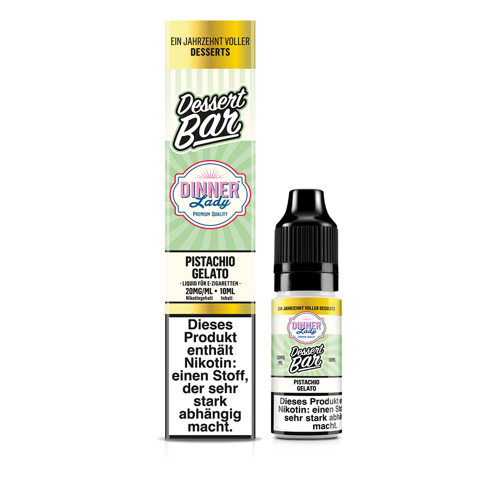 Dinner Lady Nikotinsalz - Pistachio Gelato - 50/50 10ml Liquid 20mg Dinner Lady Nikotinsalz - Pistachio Gelato - 50/50 10ml Liquid 20mg