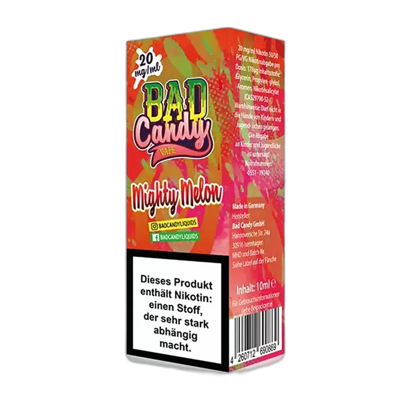 Bad Candy Nikotinsalz - Mighty Melon - 10ml Liquid 20mg