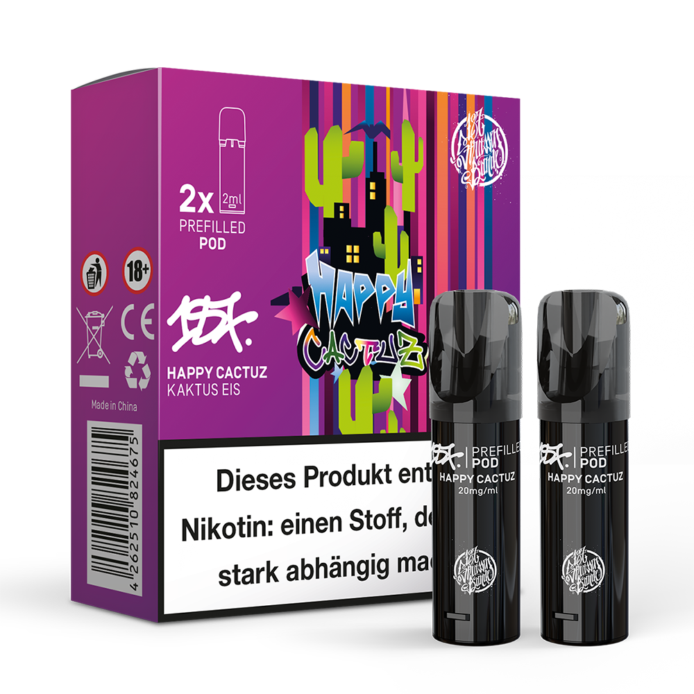 2x 187 Strassenbande Einweg Pod - Happy Cactuz - 20mg Nikotinsalz 2ml