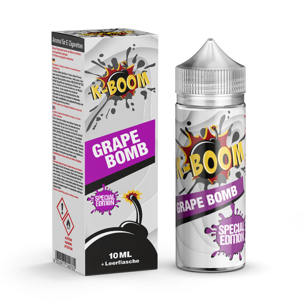 K-Boom Longfill - Grape Bomb - 10ml Aroma in 120ml Flasche